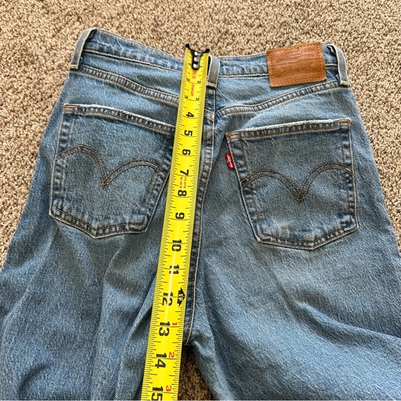 Levi’s Ribcage Straight Ankle Jeans Size 26 Blue - Picture 10 of 13